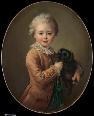 FranoisHubert Drouais - Boy with a black spaniel.webp