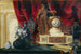 Martwa natura z zegarem z brązu złoconego i wazonem z porcelany Sèvres - François-Léonard Dupont — widok dzieła