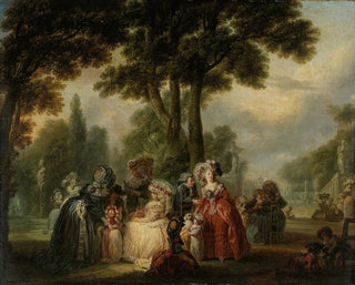 Zgromadzenie w parku - François-Louis-Joseph Watteau — widok dzieła