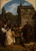 Święty Fiacre odmawiający korony Szkocji - François-Louis Dejuinne — widok dzieła