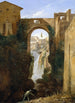 Ponte San Rocco i kaskady w Tivoli - François-Marius Granet — widok dzieła