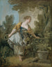 Młoda dziewczyna w parku - François Boucher — widok dzieła