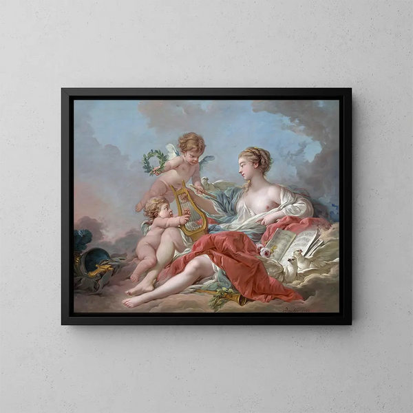 Alegoria de la música - François Boucher — oprawiony obraz na ścianie