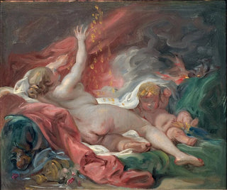 Studium Dany i złotej deszczu - François Boucher — widok dzieła