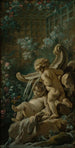 Fontanna z dwoma miłościami, z których jedna jest położona - François Boucher — widok dzieła