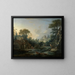pejzaż z młynem wodnym - François Boucher — oprawiony obraz na ścianie
