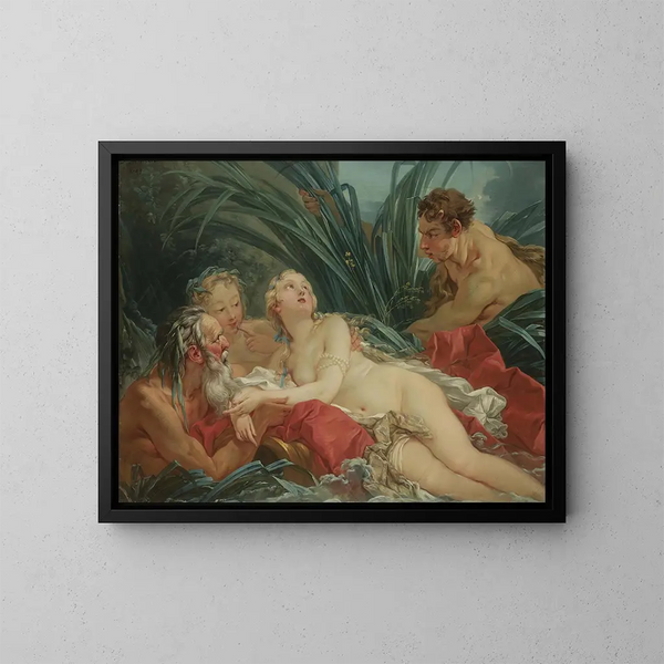 Pan i Syrinx - François Boucher — oprawiony obraz na ścianie