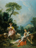 Pastoralny z grającym na dudach - François Boucher — widok dzieła