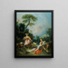 Pastoralny z grającym na dudach - François Boucher — oprawiony obraz na ścianie