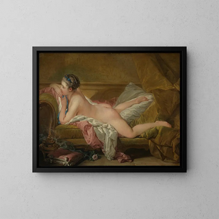Dziewczyna w spoczynku - François Boucher — oprawiony obraz na ścianie