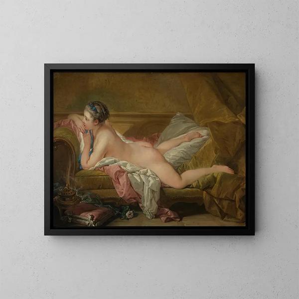 Dziewczyna w spoczynku - François Boucher — oprawiony obraz na ścianie