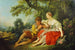 Berger grający na flecie dla pasterki - François Boucher — widok dzieła