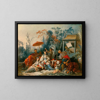 Le jardin chinois - François Boucher — oprawiony obraz na ścianie