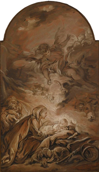 Franois Boucher - The Nativity With A Hovering Angel.webp
