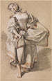 Młoda wieśniaczka tańcząca - François Boucher — widok dzieła