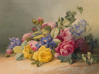 Martwa natura z kwiatami - François Charette — widok dzieła