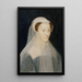 Portret Marii Stuart 1542-1587 królowa Francji i królowa Szkocji w stroju żałobnym - François Clouet — oprawiony obraz na ścianie