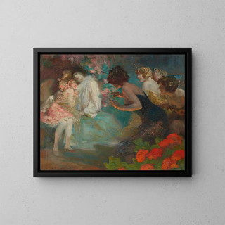 La Fantaisie - François Édouard Zier — oprawiony obraz na ścianie