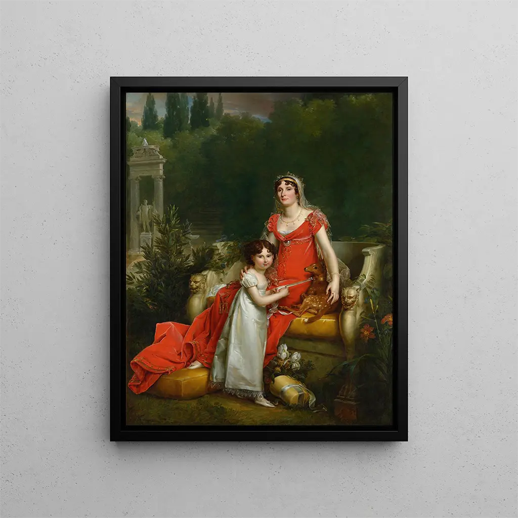 Obraz Élisa Bonaparte z córką Napoléoną Baciocchi - François Gérard ...