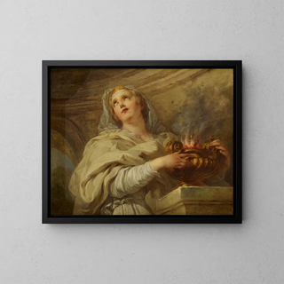 Franois Lemoyne - A Vestal Virgin Tending Fire.webp
