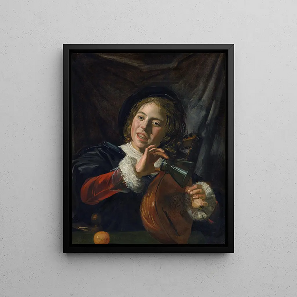 Chłopca z lutnią - Frans Hals — oprawiony obraz na ścianie