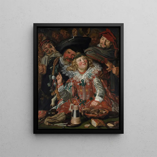Les fêtards du Jour gras - Frans Hals — oprawiony obraz na ścianie