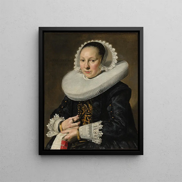 Portret kobiety prawdopodobnie Aeltje Dircksdr Pater - Frans Hals — oprawiony obraz na ścianie