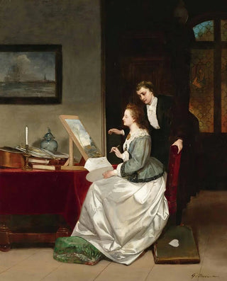 La leçon de peinture - Frans Moormans — widok dzieła