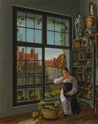 Frans Vervloet - Woman at a window Mechelen 1816.webp