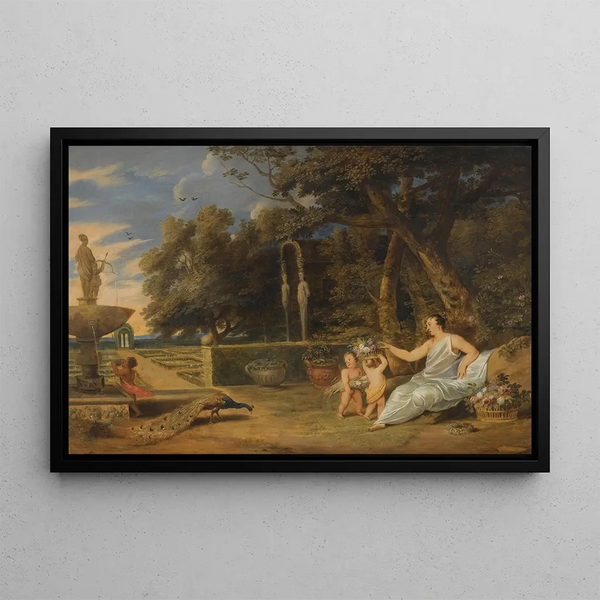 Frans Wouters - Flora With Three Putti In A Garden.webp