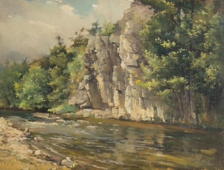 Skały nad rzeką - František Hladík — widok dzieła