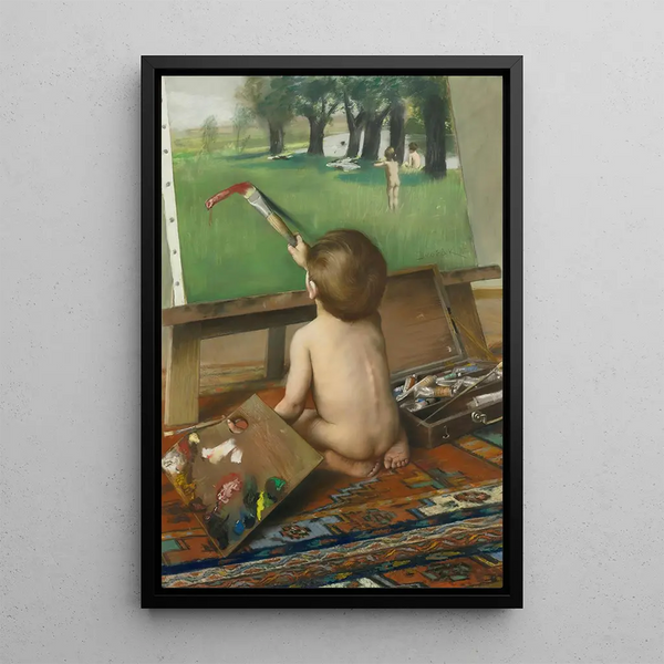 Frantisek Dvorak - The Young Artist Playing Tricks.webp