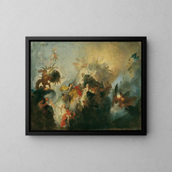 La divine providence et les vertus - Franz Anton Maulbertsch — oprawiony obraz na ścianie