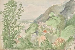 Franz Barwig the Elder - Flusslandschaft im Gebirge mit Burg.webp