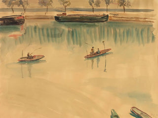 Franz Blum - Schiffe auf der Seine bei Paris.webp