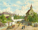 La rue Whringer à Vienne avec la maison de secours Zum Blauen Herrgott et la chapelle des Krawoten - Franz Gerasch — widok dzieła