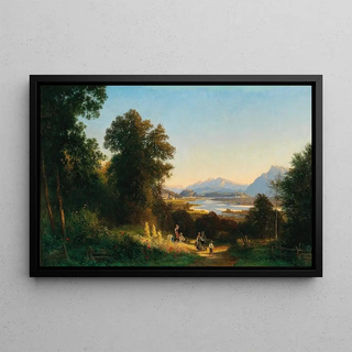Franz Hinterholzer - View of Salzburg as seen from Bergheim near Plein.webp