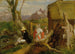 Le peintre et promeneur dans le paysage idyllique - Franz Krammer — widok dzieła