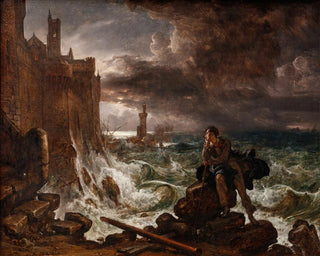 Scena nocna z końca René - Franz Ludwig Catel — widok dzieła