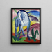 Niebieski koń I - Franz Marc — oprawiony obraz na ścianie