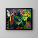 Jeleń w ogrodzie klasztoru - Franz Marc — oprawiony obraz na ścianie