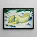 Leżący pies na śniegu - Franz Marc — oprawiony obraz na ścianie