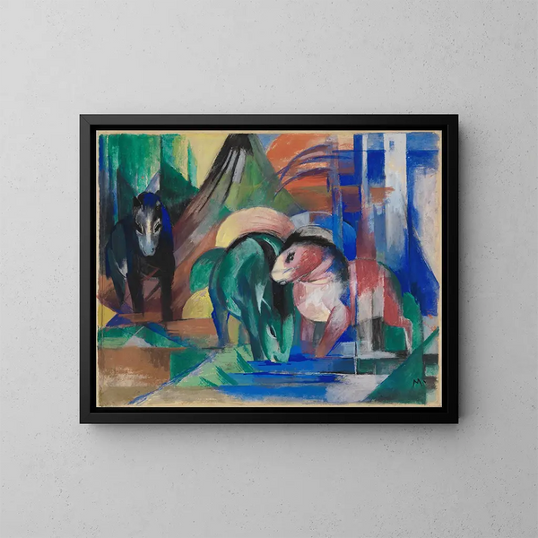 Franz Marc - Drei Pferde am Waldwasser.webp