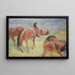 Chevaux au pâturage I - Franz Marc — oprawiony obraz na ścianie