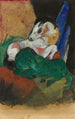 Zielony i biały koń - Franz Marc — widok dzieła
