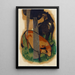 Czerwony koń i żółte bydło, czarny koń, brązowy i żółte bydło - Franz Marc — oprawiony obraz na ścianie