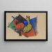 Dwa leżące jelenie - Franz Marc — oprawiony obraz na ścianie