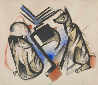 Dwa wilki - Franz Marc — widok dzieła