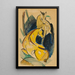 dwóch żółtych zwierząt - Franz Marc — oprawiony obraz na ścianie