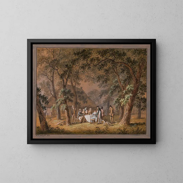 Le Déjeuner champêtre au Schpfenwald - Franz Niklaus König — oprawiony obraz na ścianie
